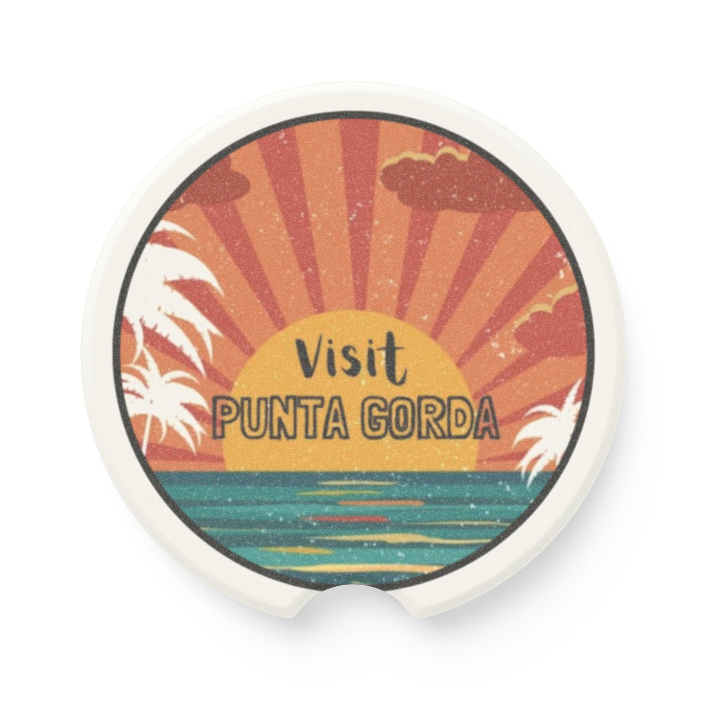 Visit Punta Gorda Soapstone Car Coaster