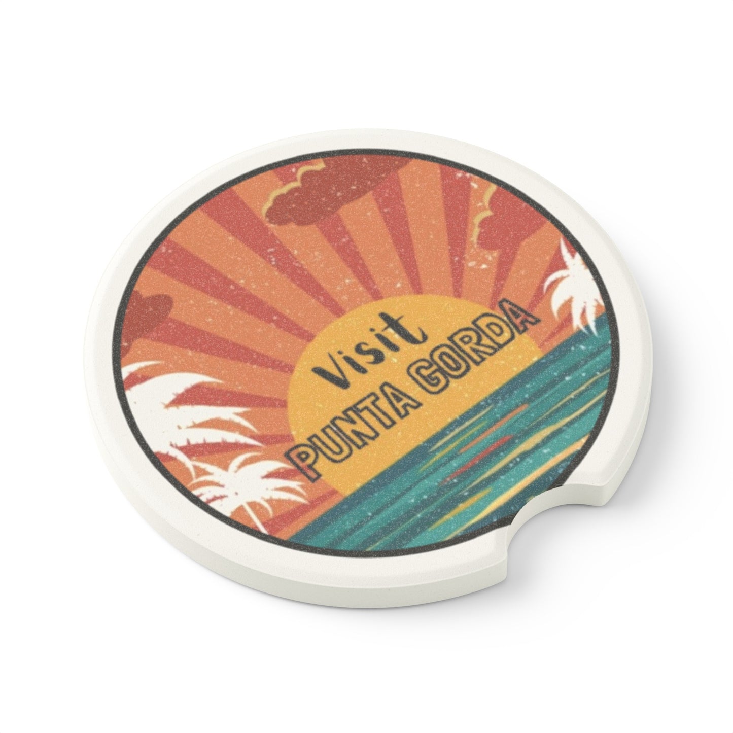 Visit Punta Gorda Soapstone Car Coaster