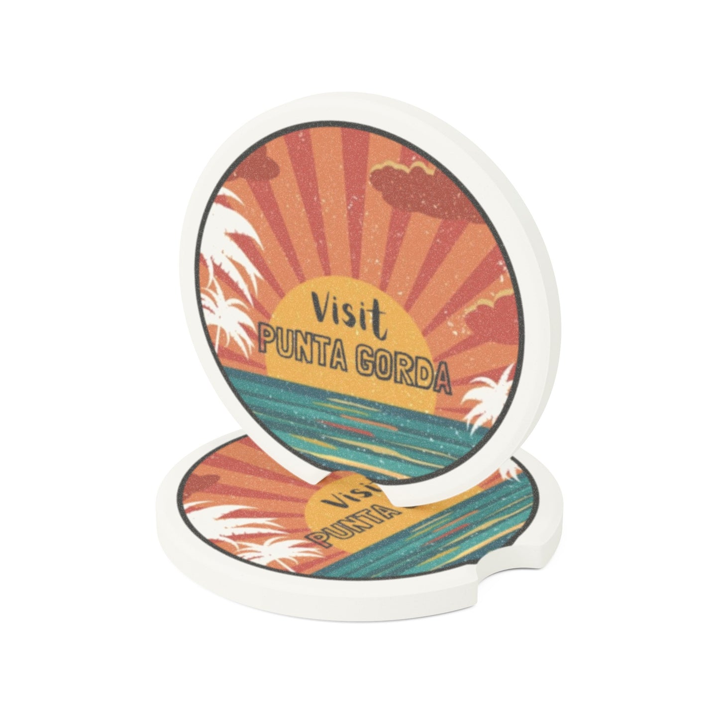 Visit Punta Gorda Soapstone Car Coaster